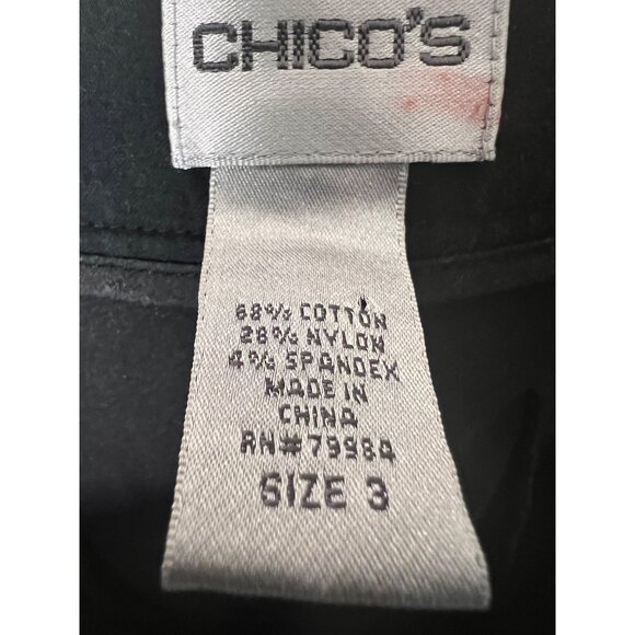 Chico’s Women’s black cargo capris Size 18 comfortable summer - Picture 10 of 12